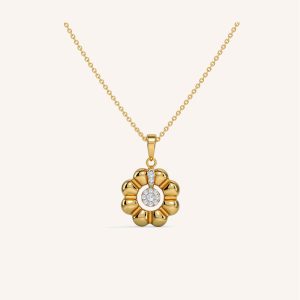 Floweret Cluster Diamond Stud Pedent